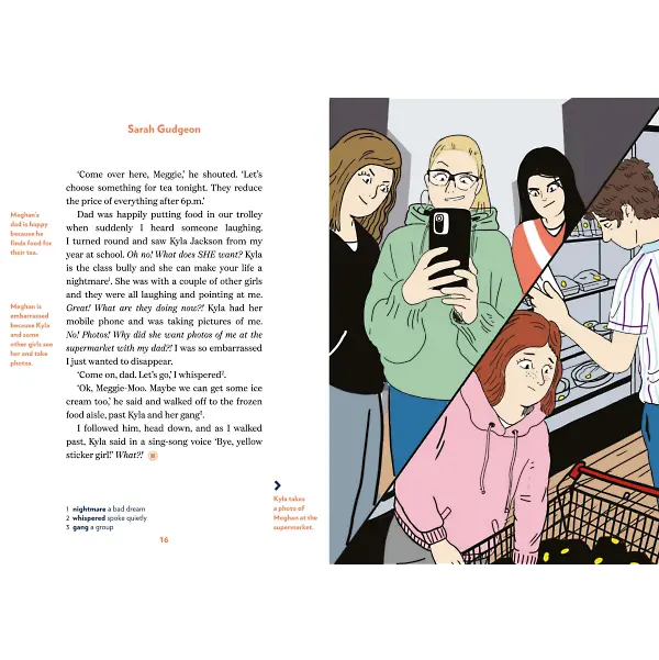 The yellow sticker girl lecture anglais
